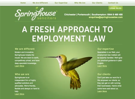 SpringhouseLaw.com homepage Springhouse Solicitors: Homepage