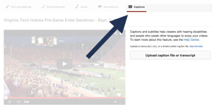 YouTube video captions