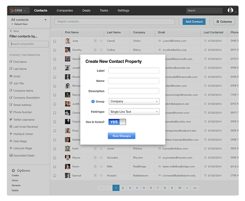 Quickly and easily manage your contacts and add properties that matter most to your business.