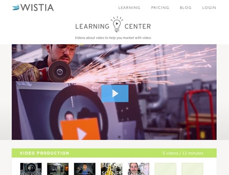 Wistia website screenshot