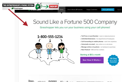 Grasshopper landing page example