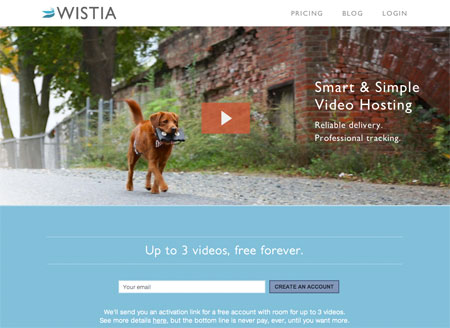 Wistia landing page