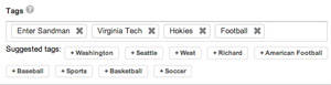 YouTube video tags