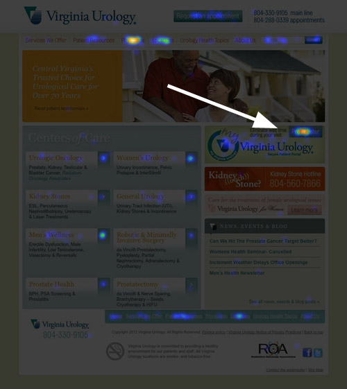 Virginia Urology heatmap