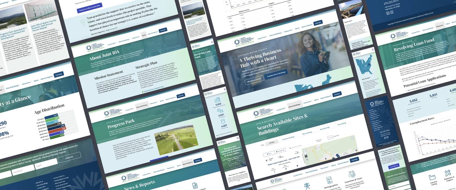 Wythe County IDA website redesign case study