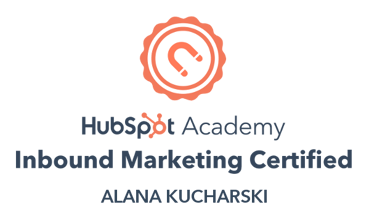 Alana Kucharski is Inbound Marketing Certified