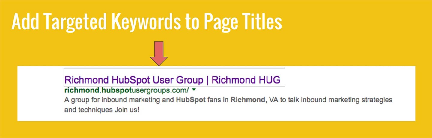 Slide: Add Targeted Keywords to Page Titles