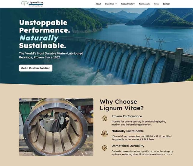 New Lignum Vitae Solutions homepage