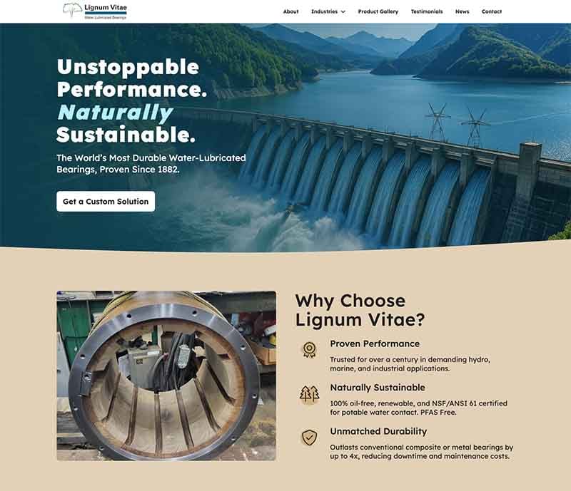 Lignum Vitae Solutions website