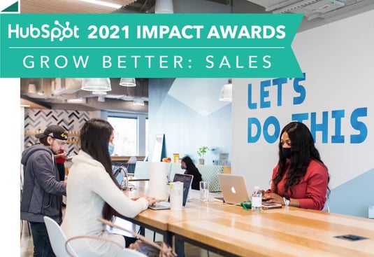 Gather Workspaces 2021 HubSpot Impact Award in Sales