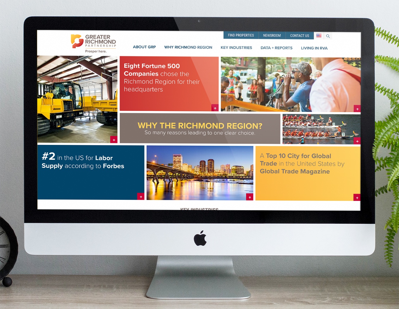 Greater Richmond Partnership website as shown on a desktop computer