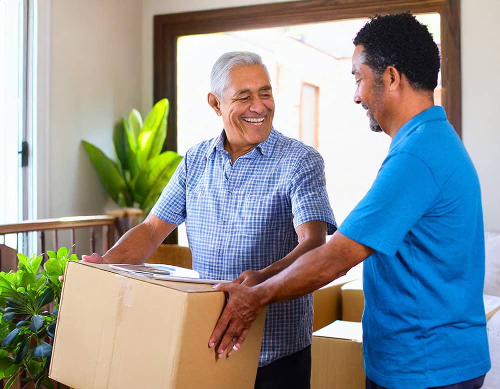 Senior moving into independent living